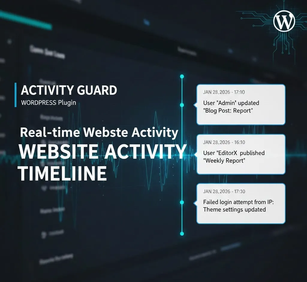 What is activity log in WordPress showing security investigation timeline