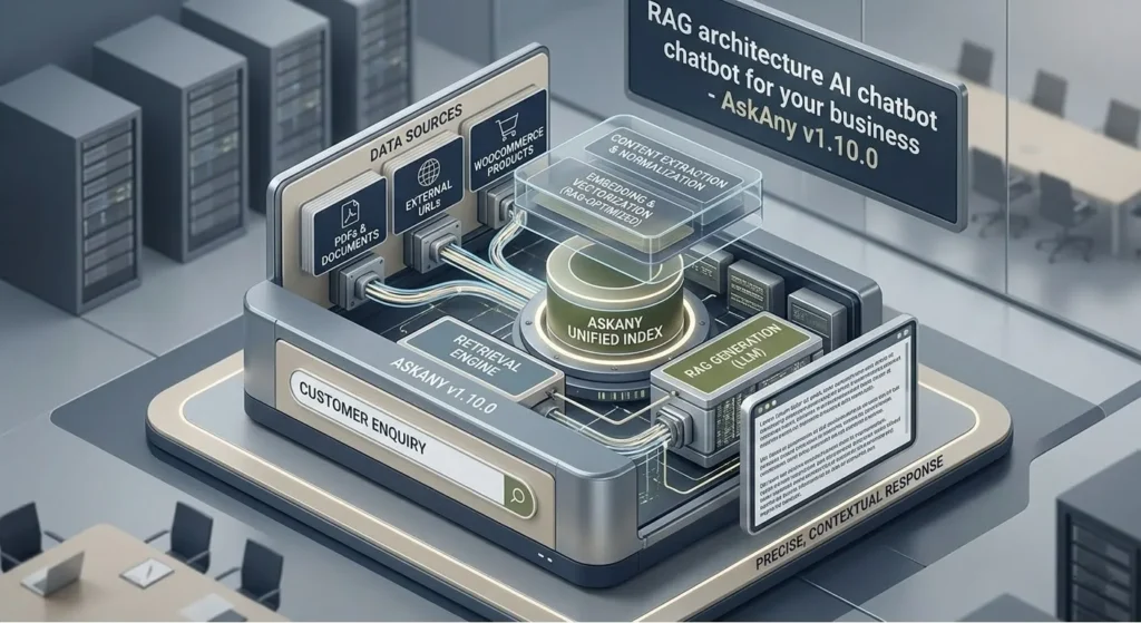 rag architecture ai chatbot for your business, askany v1.10.0