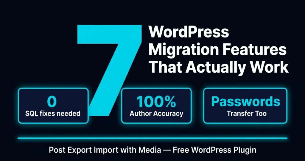WordPress User Import Export Done Right: 7 Game-Changing Features in 2026 The new Users Export/Import system inside Post Export Import with Media
