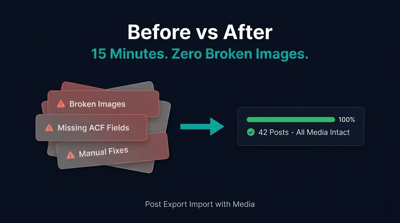 I Tried to Migrate WordPress Posts with Media Manually - Here's What Finally Worked migrate WordPress posts with media plugin admin page